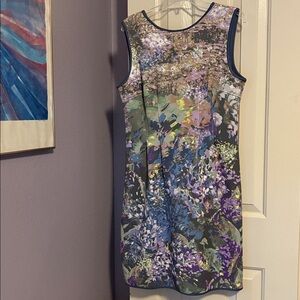 White House Black Market Claude Monet inspired sheath dress